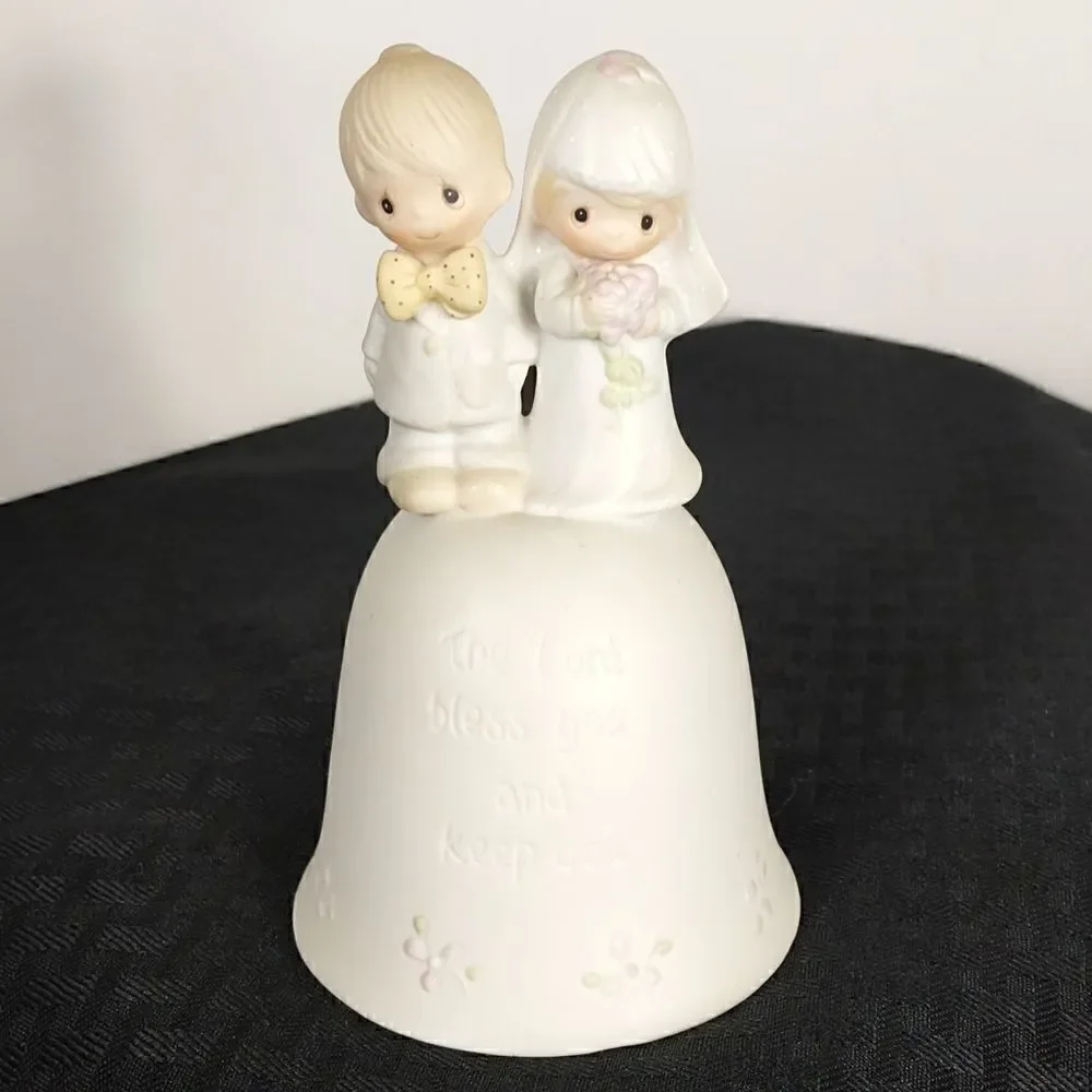 Bride & Groom Precious Moments Porcelain Bell.
